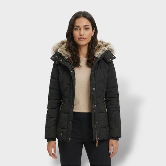 Chaqueta Teddy Mujer Con Capucha Cremallera