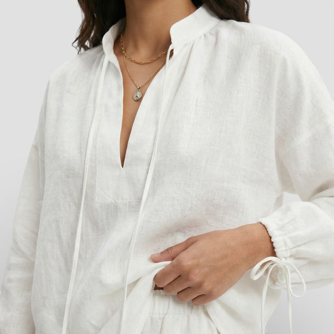 Conjunto Blanco Mujer Blusa Shorts