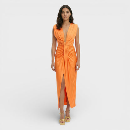 Vestido Midi Fiesta Escote Pico