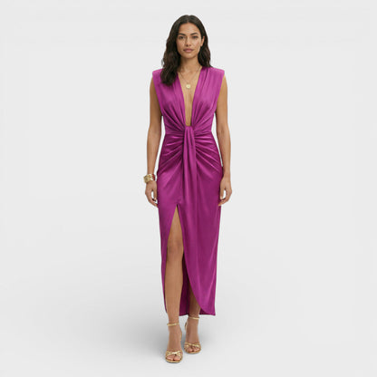 Vestido Midi Fiesta Escote Pico