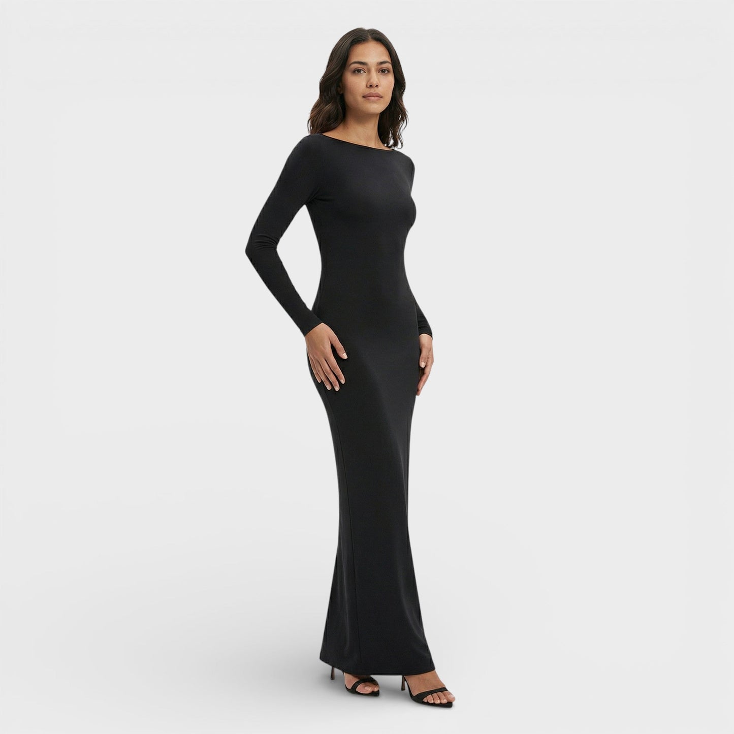 Vestido Maxi Espalda Abierta Elegante