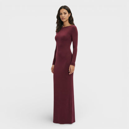 Vestido Maxi Espalda Abierta Elegante