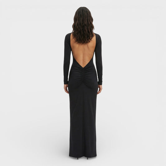 Vestido Maxi Espalda Abierta Elegante