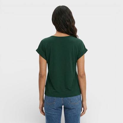 Camiseta Escote Pico Efecto Moldeador