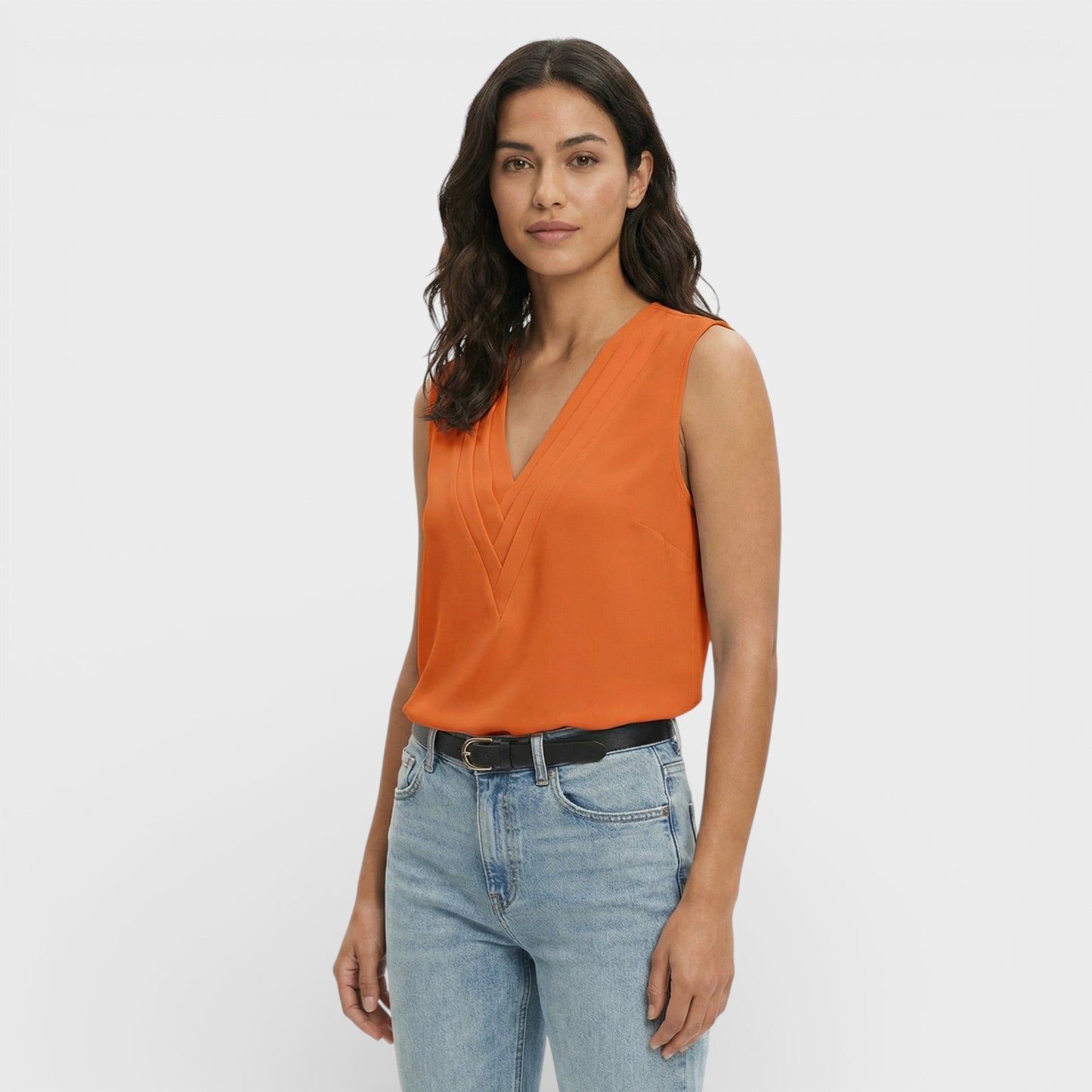 Blusa Sin Mangas Elegante Mujer