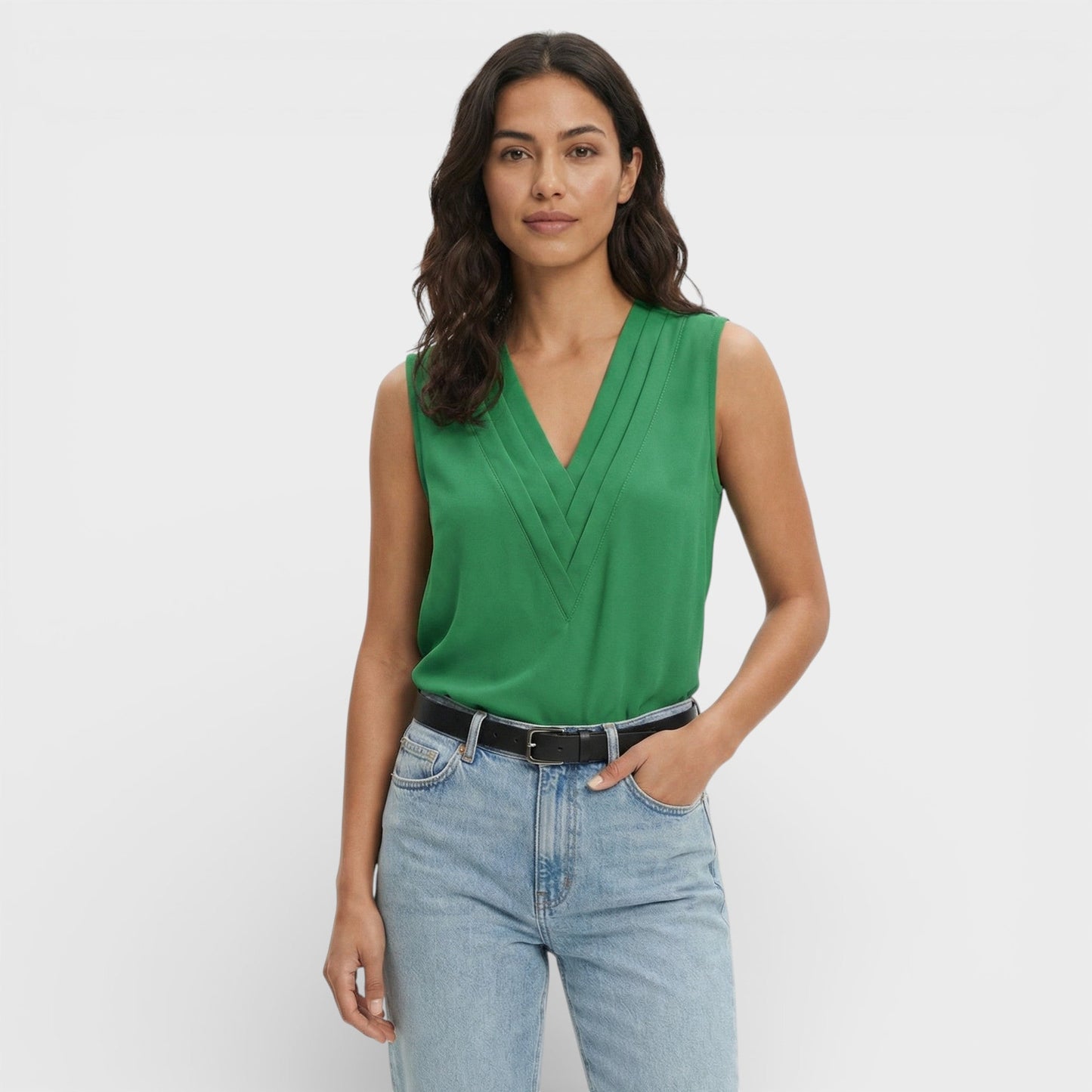 Blusa Sin Mangas Elegante Mujer