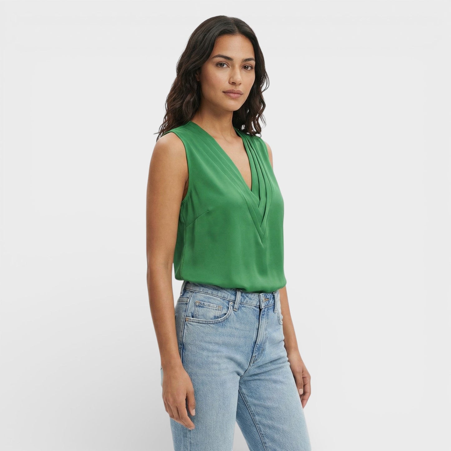 Blusa Sin Mangas Elegante Mujer