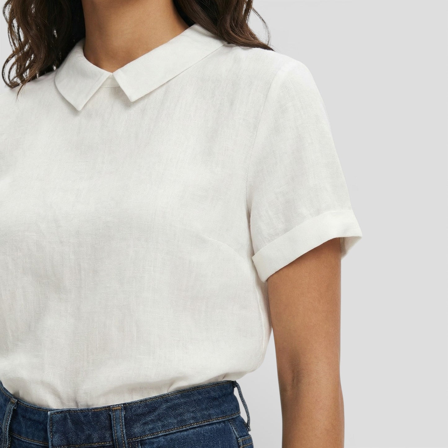 Blusa Manga Corta Cuello Redondo