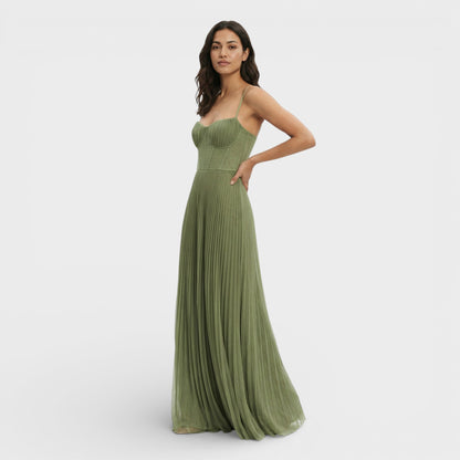 Vestido Midi Plisado Invitada