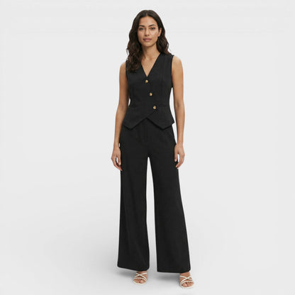 Conjunto Elegante Mujer Chaleco Pantalón