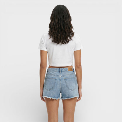 Pantalones Cortos Vaqueros Rasgados Mujer