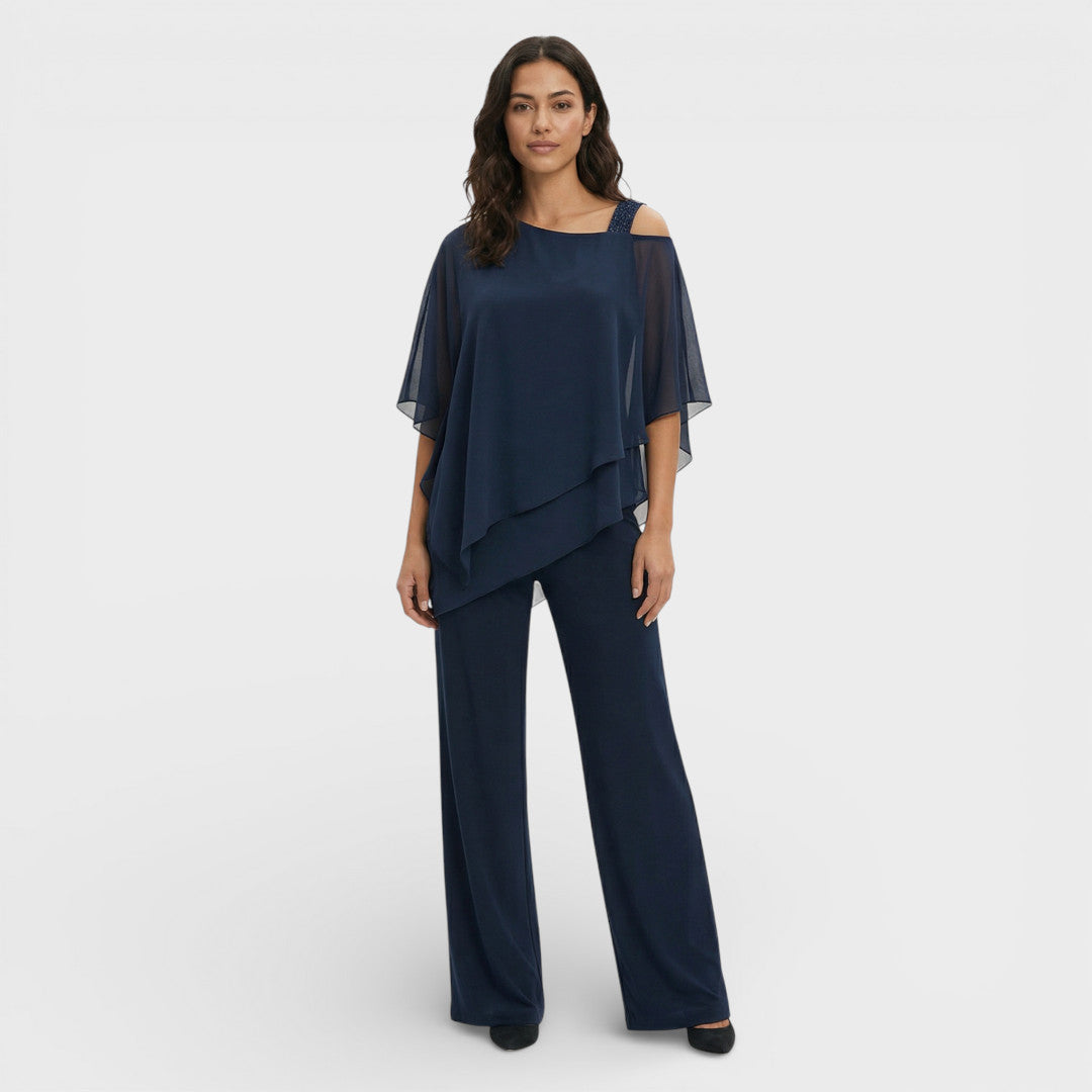 Conjunto Elegante Blusa Y Pantalón