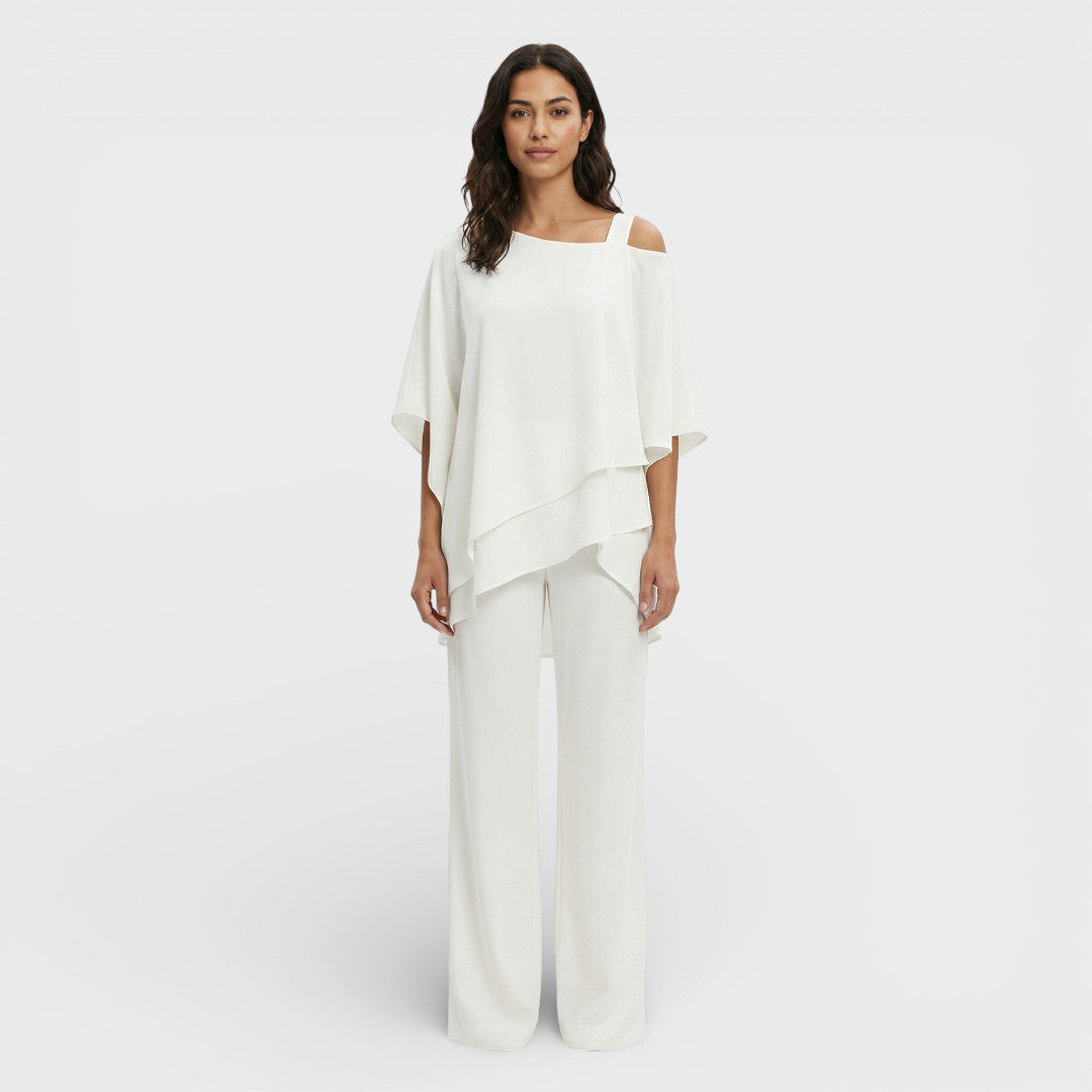 Conjunto Elegante Blusa Y Pantalón