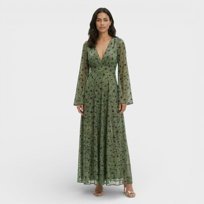 Vestido Maxi Bohemio Escote Pico
