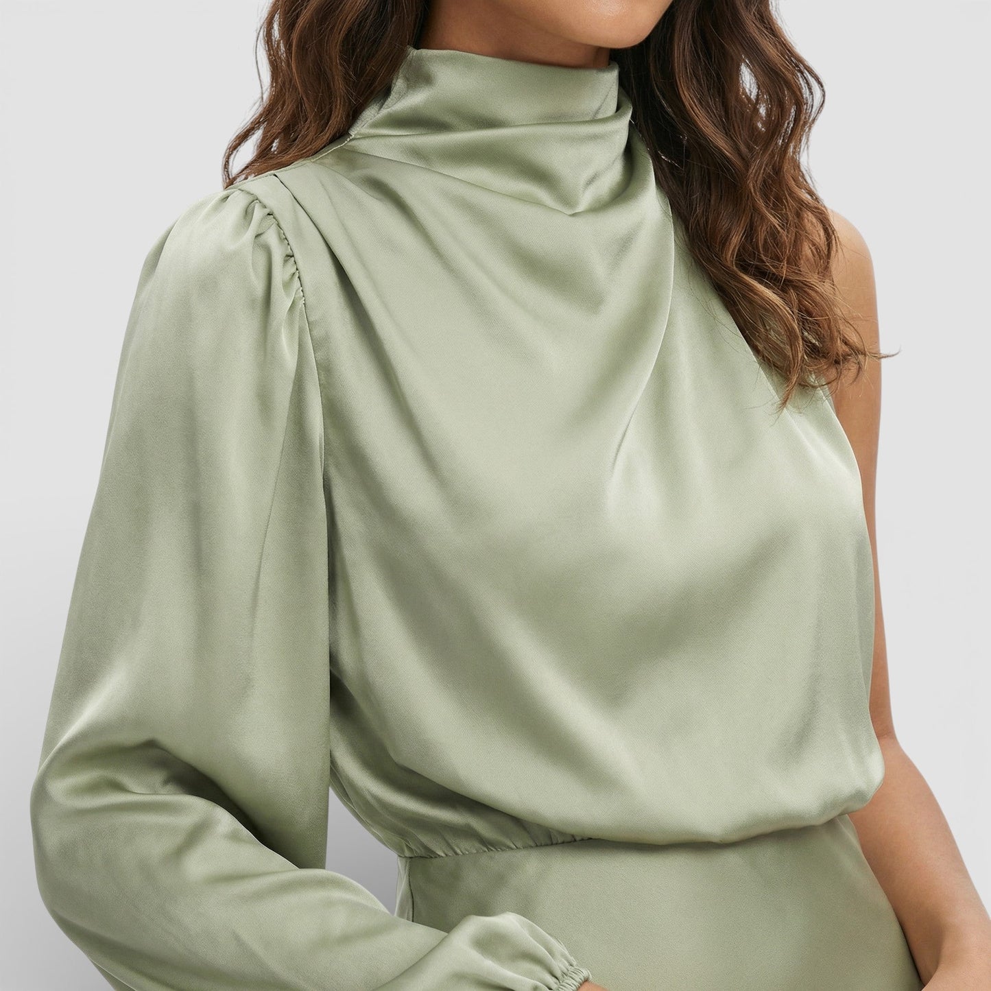Vestido Asimétrico Mini Satinado