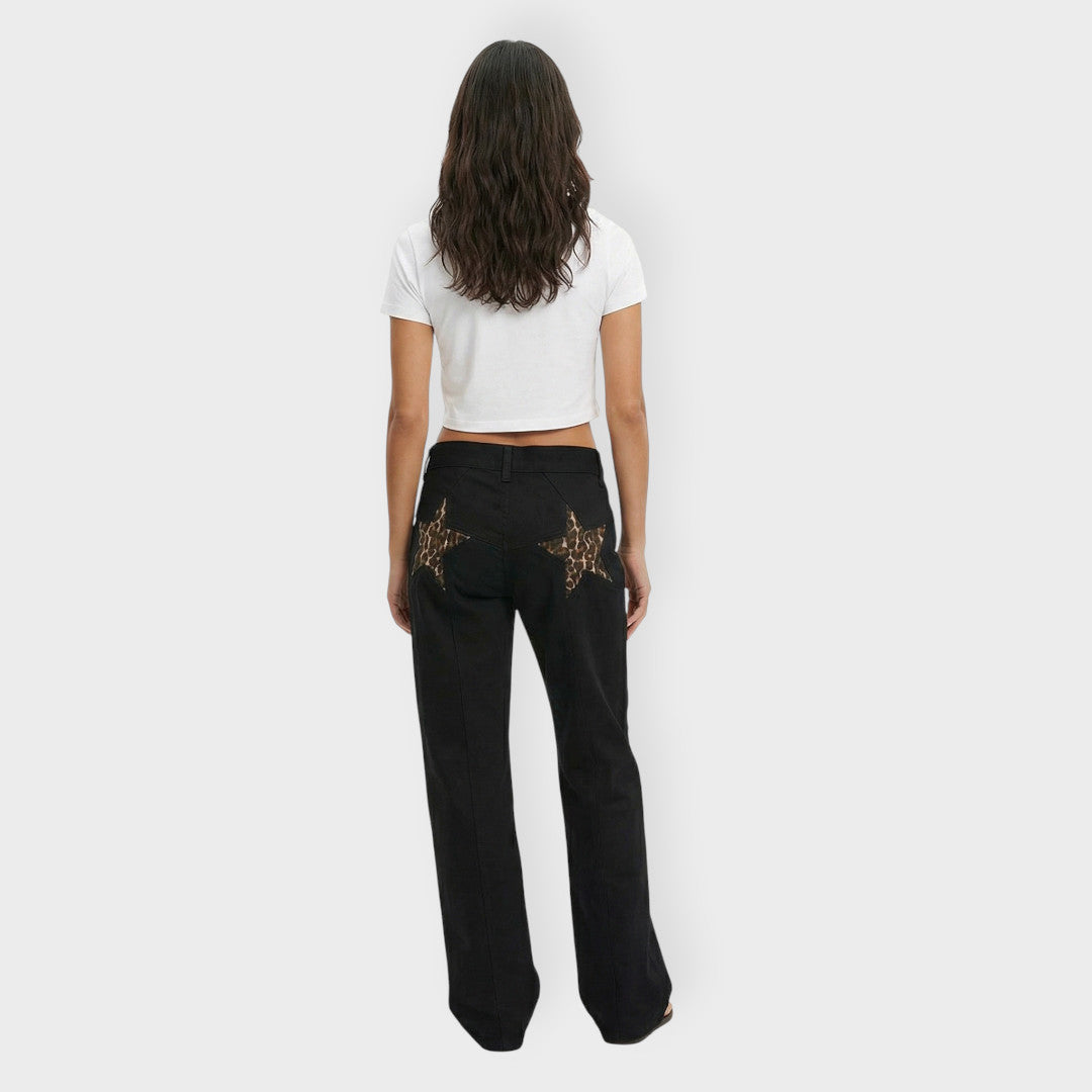 Vaqueros Cintura Baja Mujer Estrella