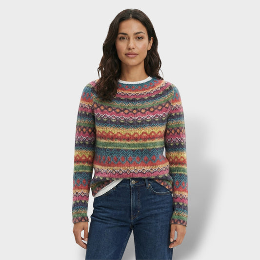Suéter Vintage Mujer Cuello Redondo