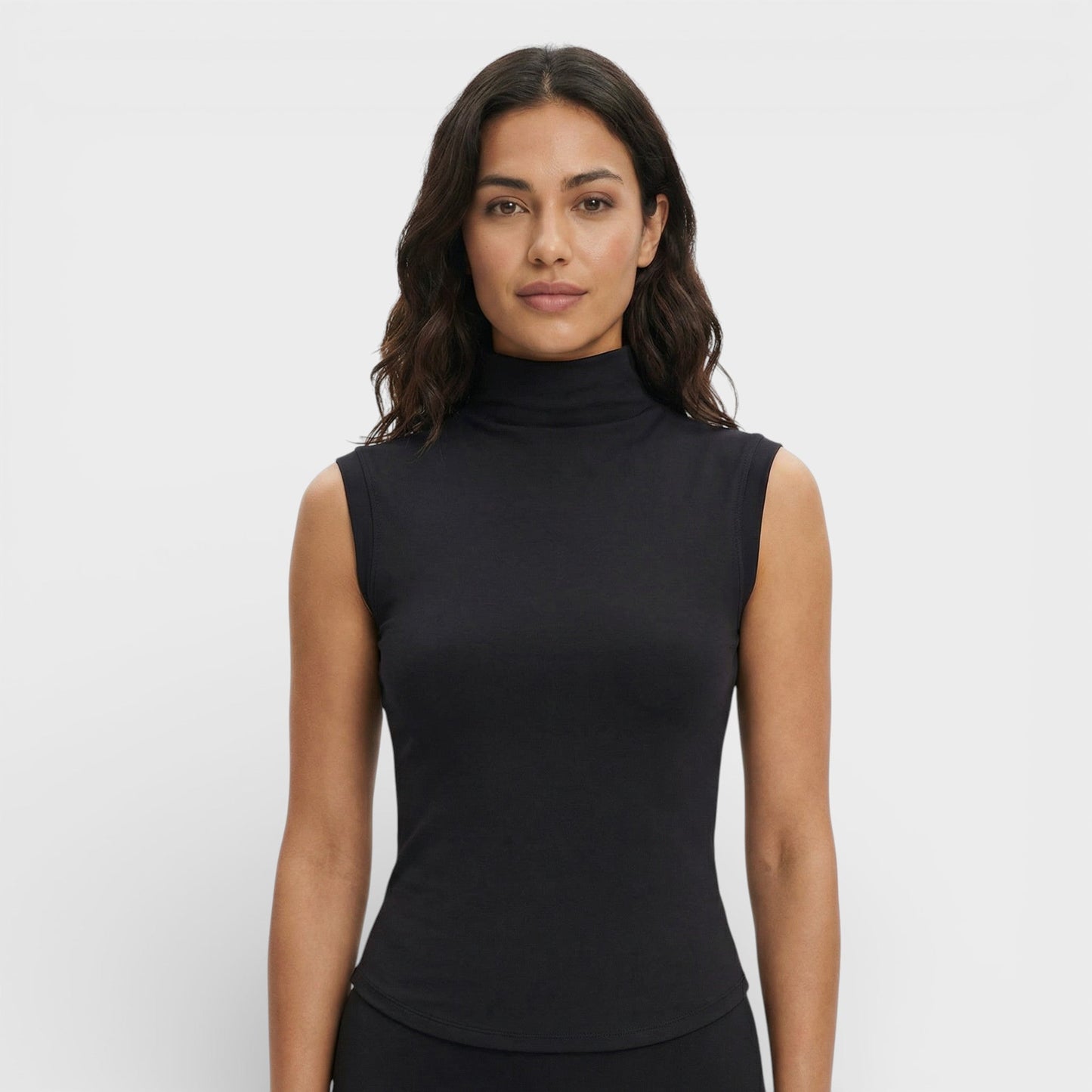 Top Ajustado Cuello Alto Mujer