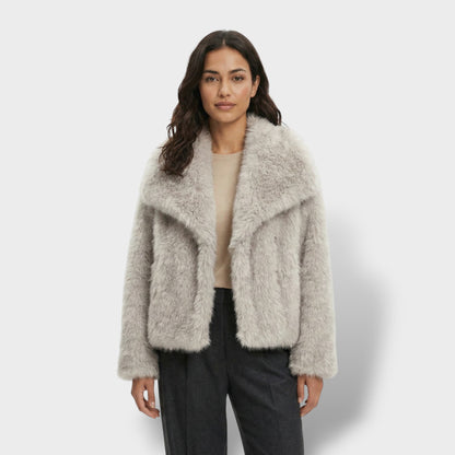 Chaqueta de Pelo Sintético de Lujo Mujer