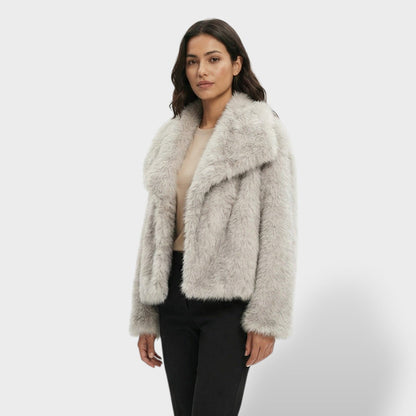 Chaqueta de Pelo Sintético de Lujo Mujer