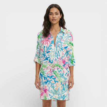 Vestido Camisero Largo Mujer Botones