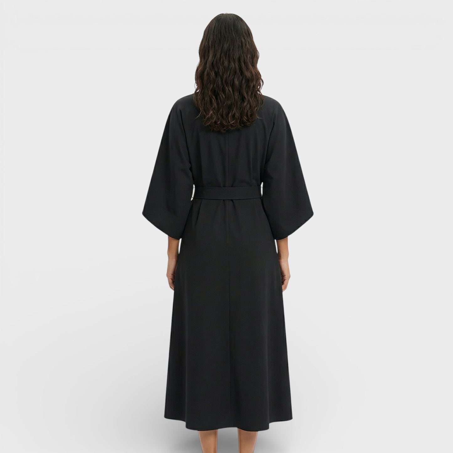 Vestido Elegante Mangas Farol