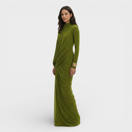 Vestido Maxi Vintage Elegante