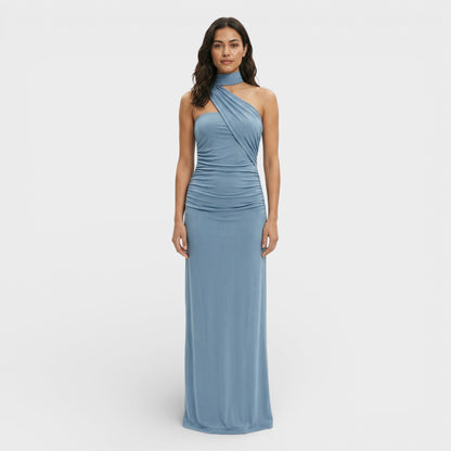 Vestido Maxi Halter Espalda Descubierta