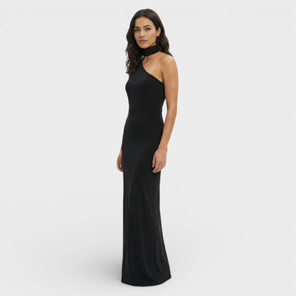 Vestido Maxi Halter Espalda Descubierta