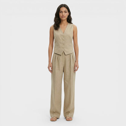 Conjunto Mujer Chaleco Oficina Pantalón