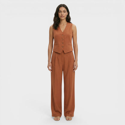 Conjunto Mujer Chaleco Oficina Pantalón