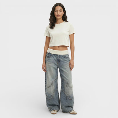 Vaqueros Baggy Wide Leg Mujer