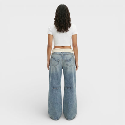 Vaqueros Baggy Wide Leg Mujer