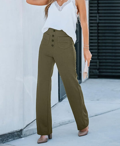 Aria | Pantalones Elásticos de Talle Alto