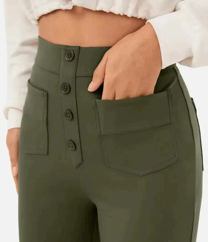 Aria | Pantalones Elásticos de Talle Alto