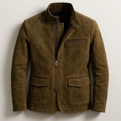 Arturo | Chaqueta de Gamuza con Corte Entallado