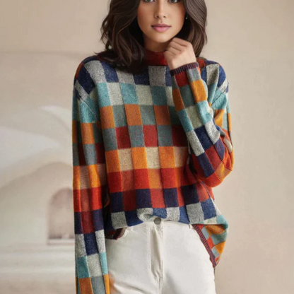 Elise | Jersey de Cuello Alto de Cachemira Suave