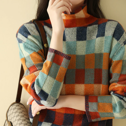 Elise | Jersey de Cuello Alto de Cachemira Suave