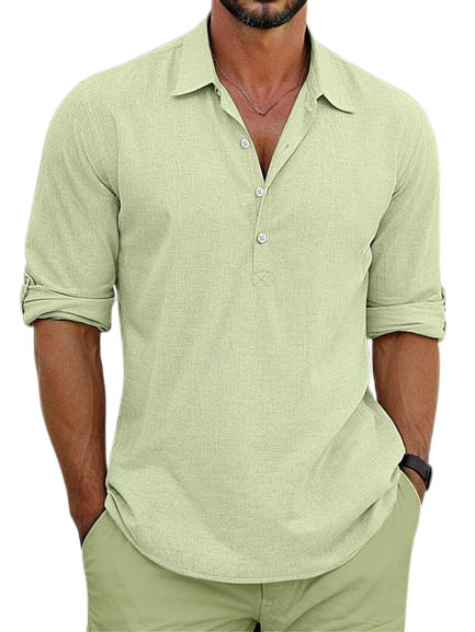 Archie | Camisa Clásica Algodón-Lino