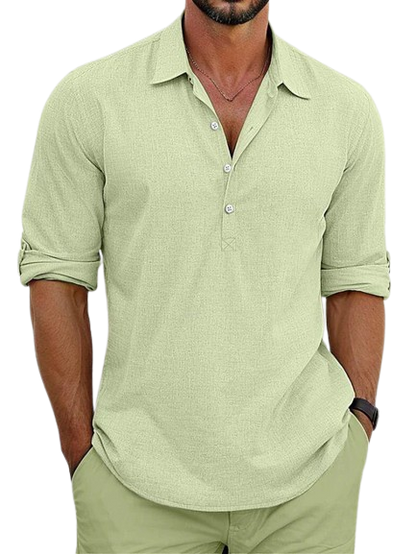 Archie | Camisa Clásica Algodón-Lino