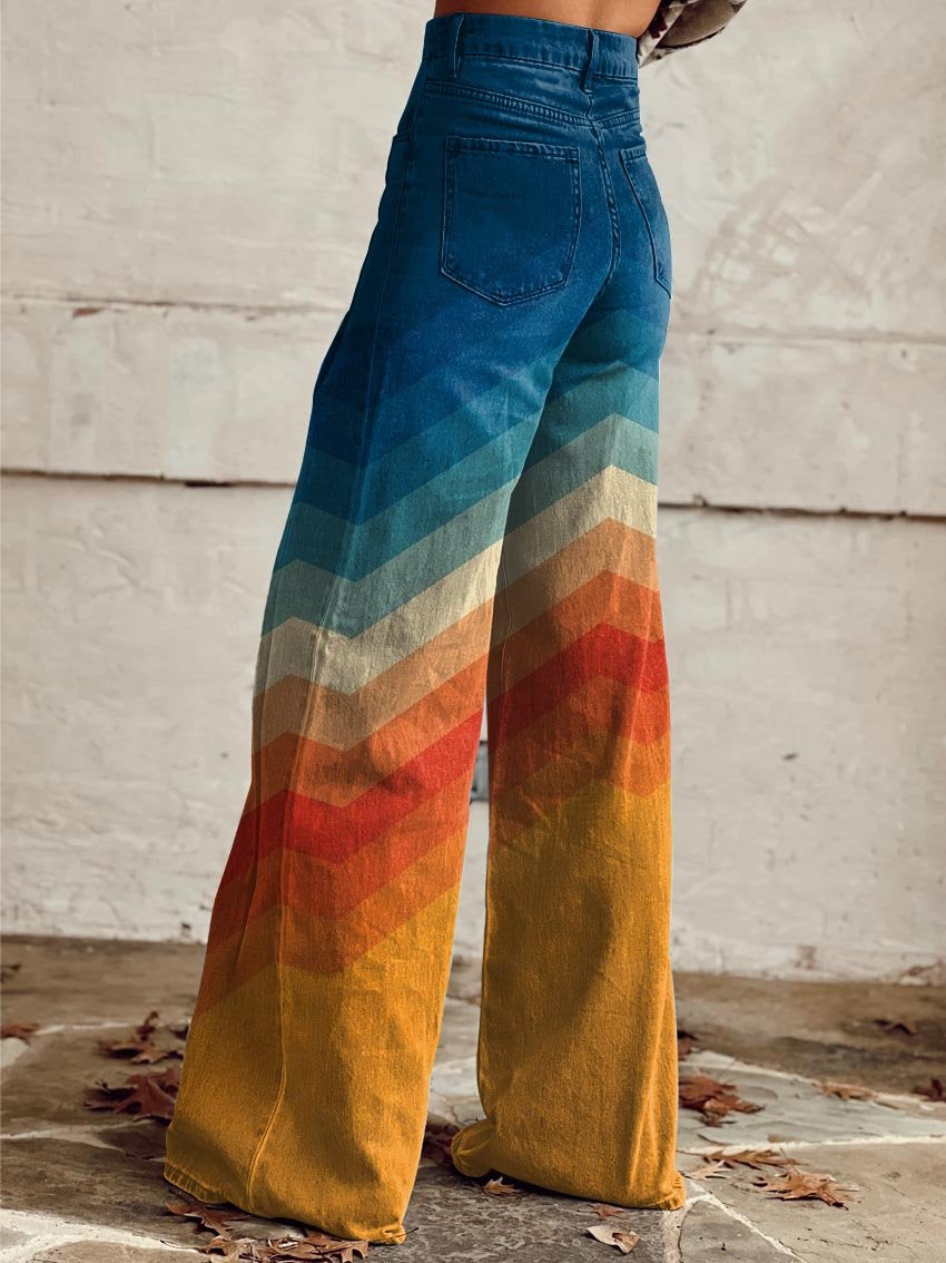 Nadia | Pantalones Zigzag Retro Elegantes