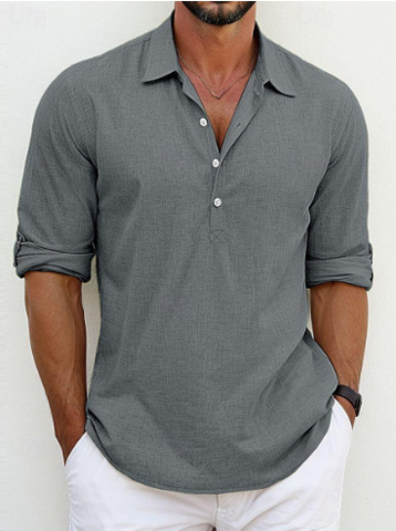 Archie | Camisa Clásica Algodón-Lino