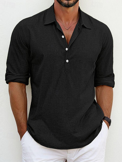 Archie | Camisa Clásica Algodón-Lino