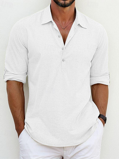 Archie | Camisa Clásica Algodón-Lino