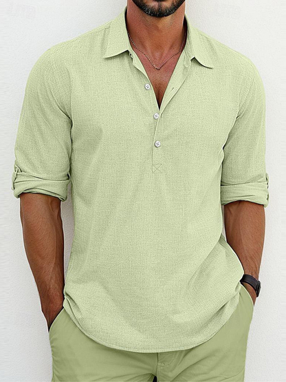 Archie | Camisa Clásica Algodón-Lino
