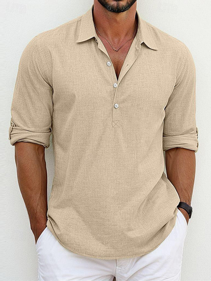Archie | Camisa Clásica Algodón-Lino