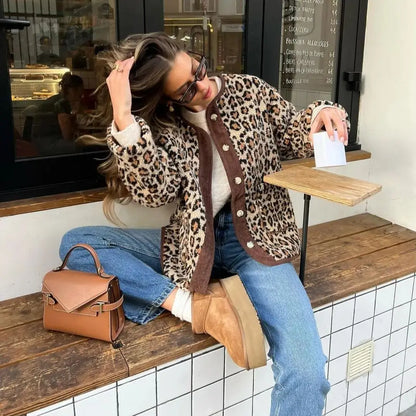 Lydia | Cárdigan Chic Estampado Leopardo