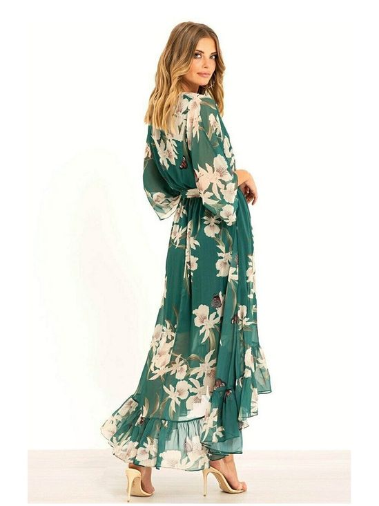 Yasmine | Vestido Midi Kimono Elegante