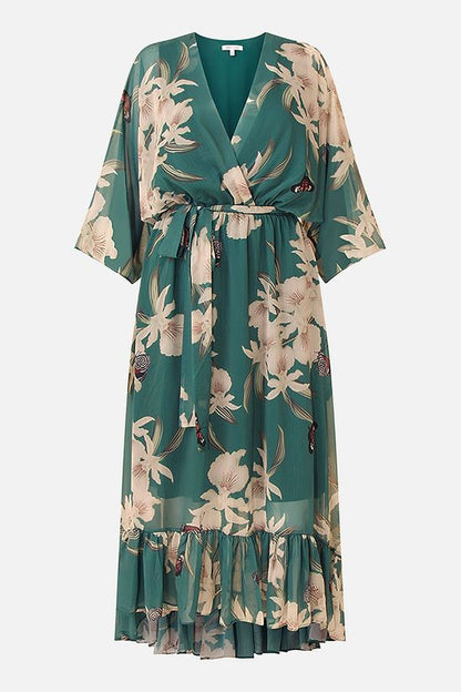 Yasmine | Vestido Midi Kimono Elegante