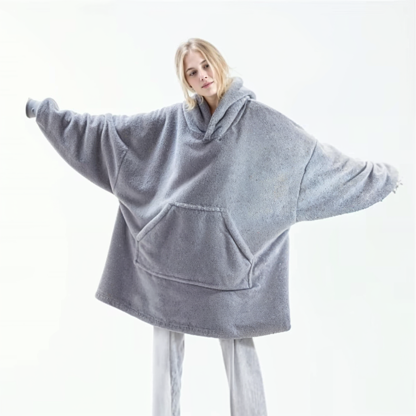 CozyCloud | Sudadera con Capucha Oversized Forrada en Polar